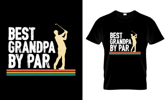 Best Grandpa by Par T-Shirt Graphics for Print Templates