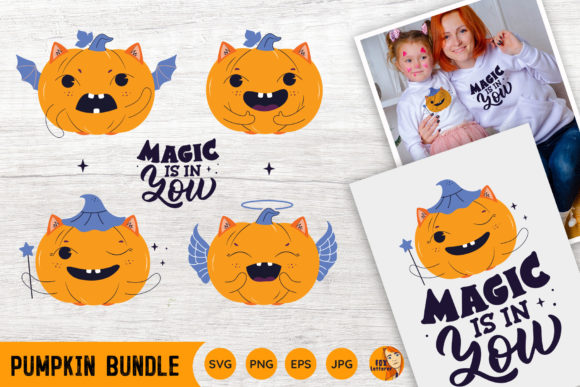 Cartoon Pumpkin Bundle Graphics for Bloggers and Designers