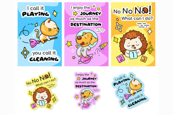 Cute Cartoon Animals Graphics for Bloggers and Designers