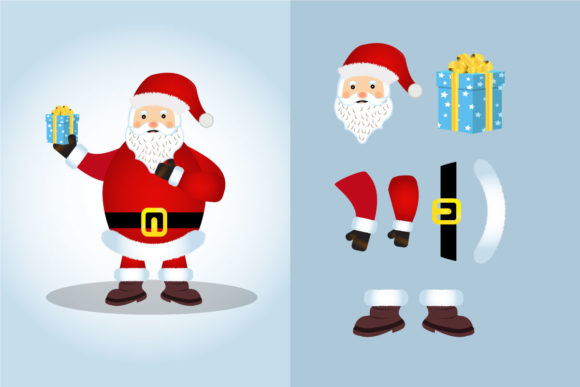 Cute Santa Graphics for Seasonal Publishing