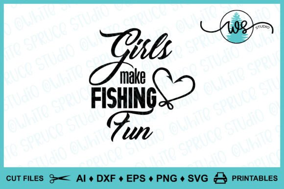 Girls Make Fishing Fun Graphics for Branding