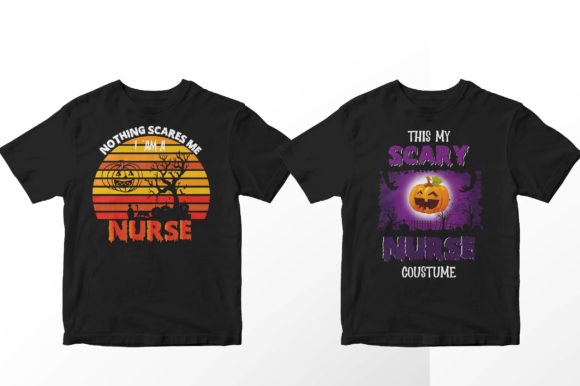 Graphic Design for Halloween Nurse T-Shirt Campaigns