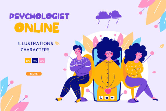 Online Psychologist Graphics