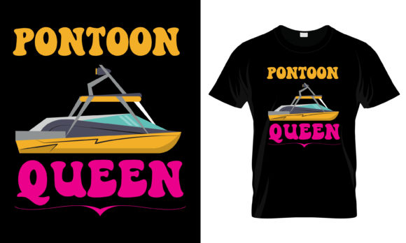 Pontoon Queen Graphics for Print Templates