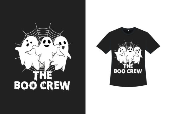 Scary White Ghost Vector Design T-shirt Graphics for Print Templates