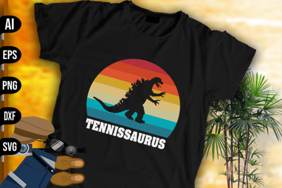 Tennissaurus Graphics for Branding and Print Templates