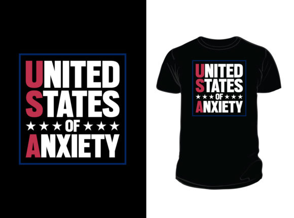 United States of Anxiety Graphic for Print Templates