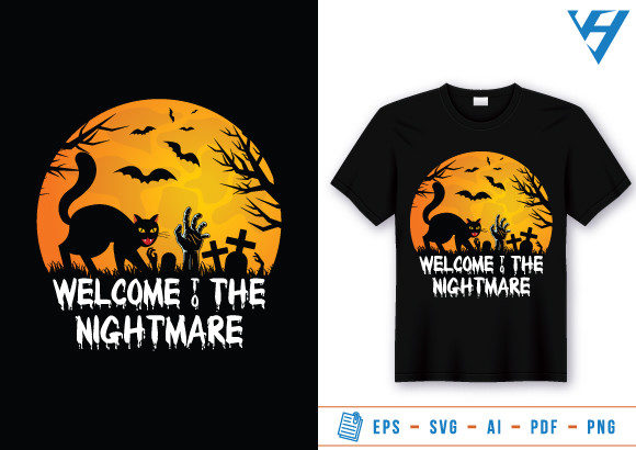 Welcome Halloween T Shirt Design Graphics